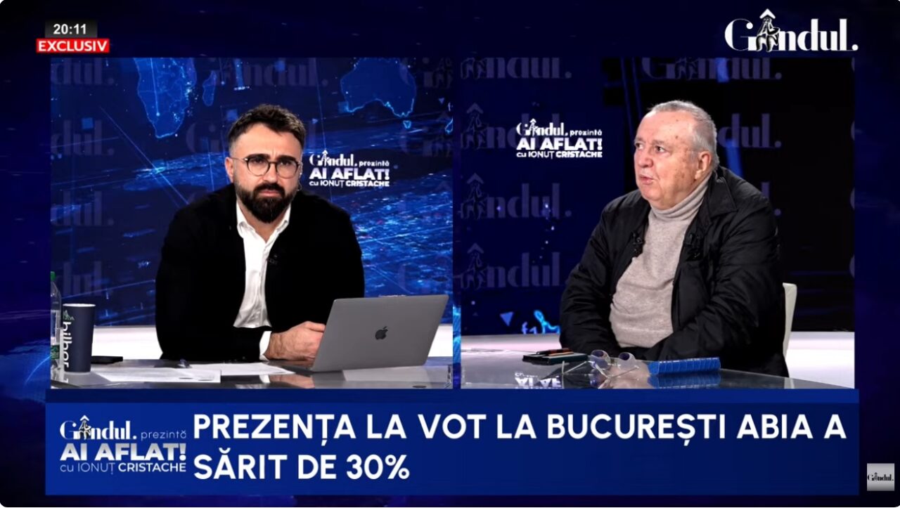 Ion Cristoiu spune despre Nicușor Dan că nu are viziune: Eu spun că nu există ca președinte