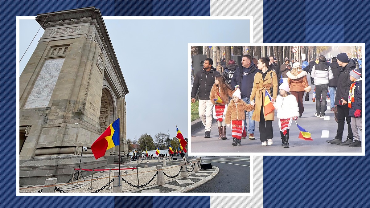 Zeci de mii de oameni, din toate colțurile țării, au participat la parada de Ziua Națională a României de la Arcul de Triumf. „Un pic dezamăgitor că nu au fost avioanele”