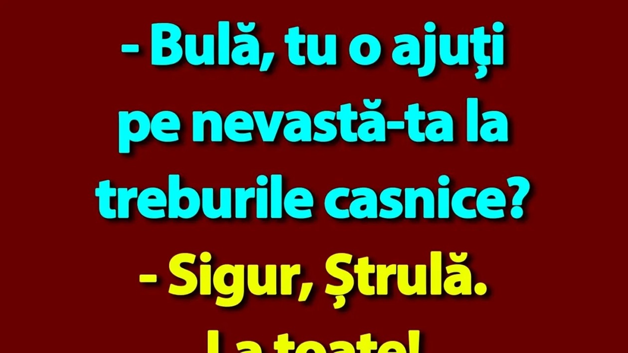 Bancul de joi | Bulă și treburile casnice