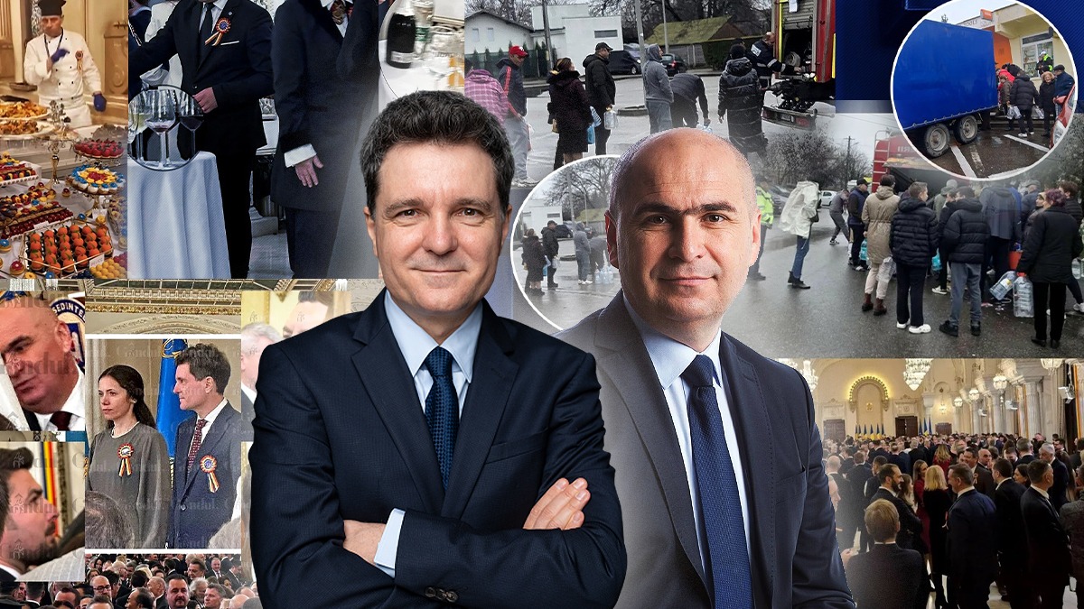 Preocupările președintelui și premierului în Criza Apei: sindrofii de 1 decembrie, campanie electorală și vizite externe. Nici Bolojan și nici Nicușor Dan nu s-au deplasat la locul dezastrului de la Paltinu. 100.000 de oameni cară apă cu bidoane și fac baie „la lighean”