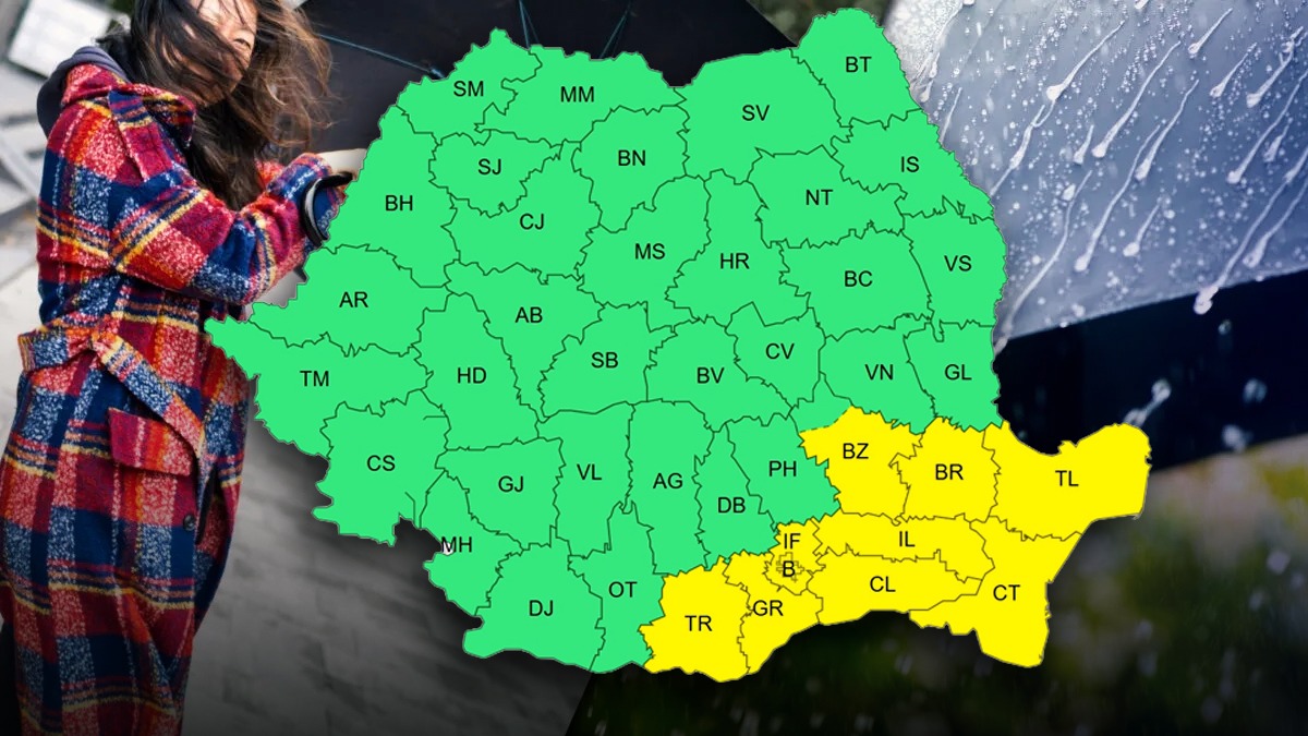 Cod galben de vânt în sudul și estul țării. ANM, informații de ultimă oră pentru Gândul: „Rafalele pot ajunge și la 65 km/h”