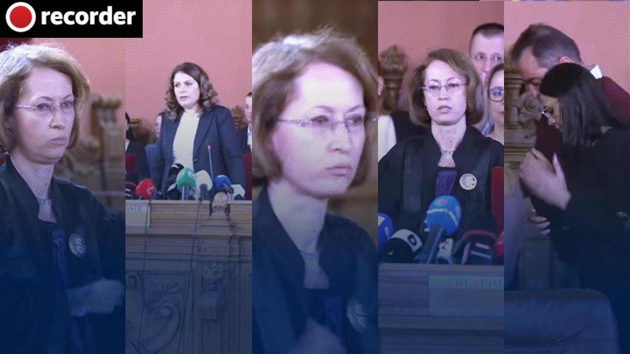Scenă regizată din timpul conferinței Curții de Apel București. Publicația Recorder era înțeleasă cu judecătoarea Raluca Moroșanu și a filmat-o înainte de a întrerupe conferința de presă