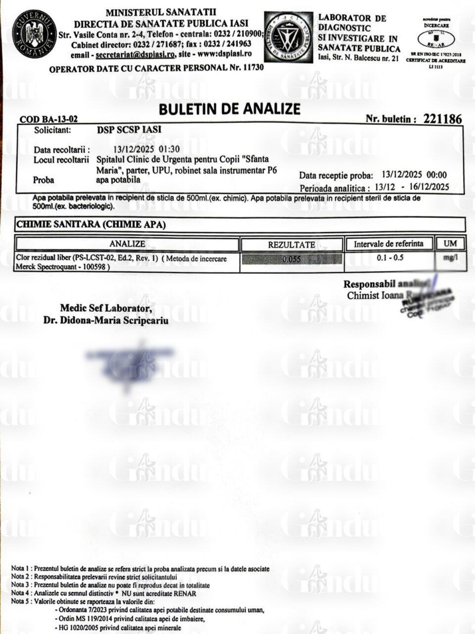 Situație periculoasă la Spitalul de Copii din Iași din cauza unei bacterii. Ce spun analizele