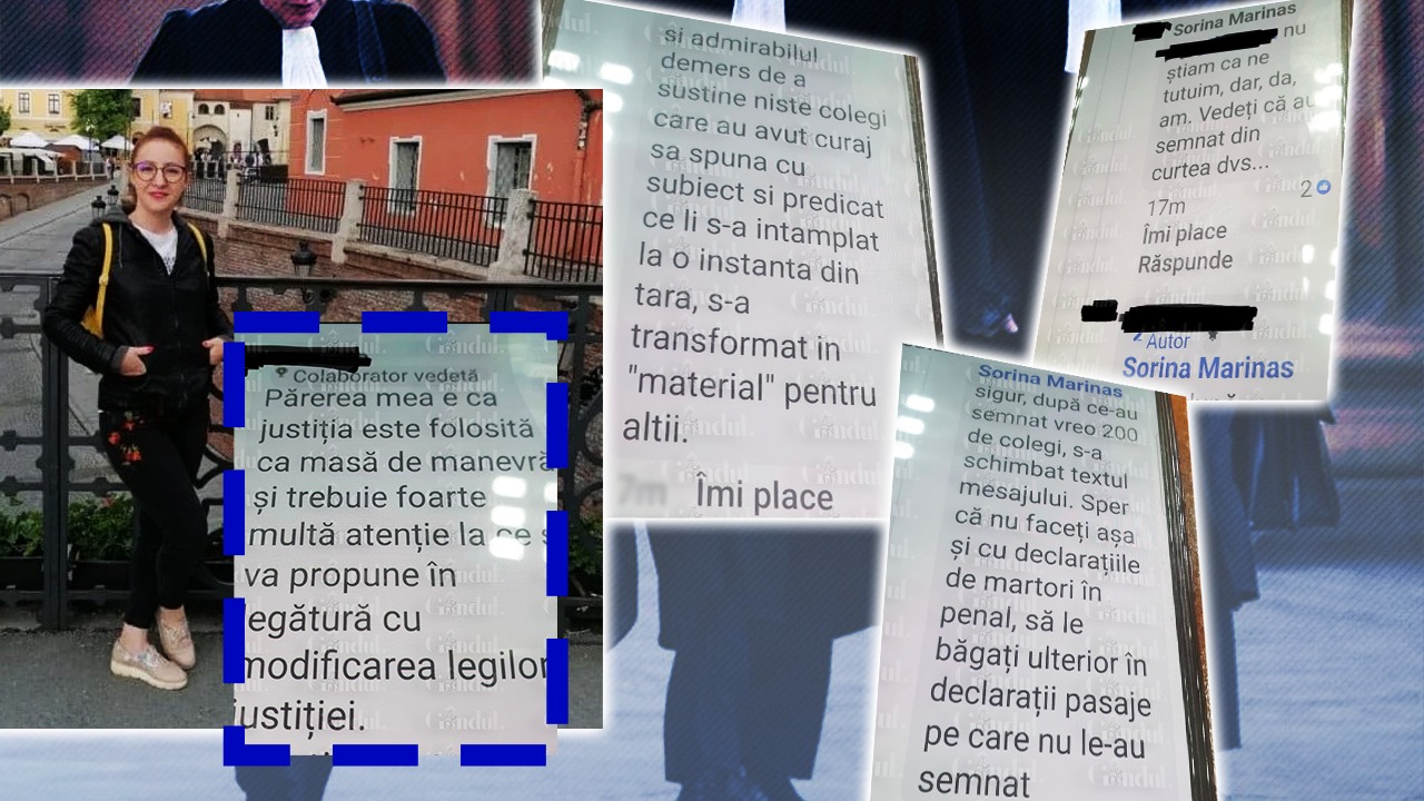Scandal în tabăra Rezist pe semnăturile demersului USR contra Justiției. Judecătoarea Sorina Marinaș a schimbat textul protestului iar semnatarii s-au revoltat: „Sper că nu faceți așa și cu declarațiile de martori în penal”