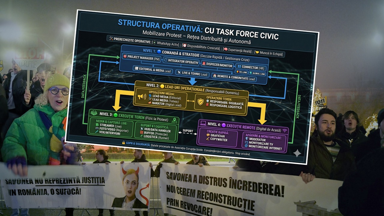 Corupția Ucide, principalul organizator al “protestelor spontane”, pregătește și alte mișcări. Face recrutări pe Facebook pentru o “echipă operativă solidă”
