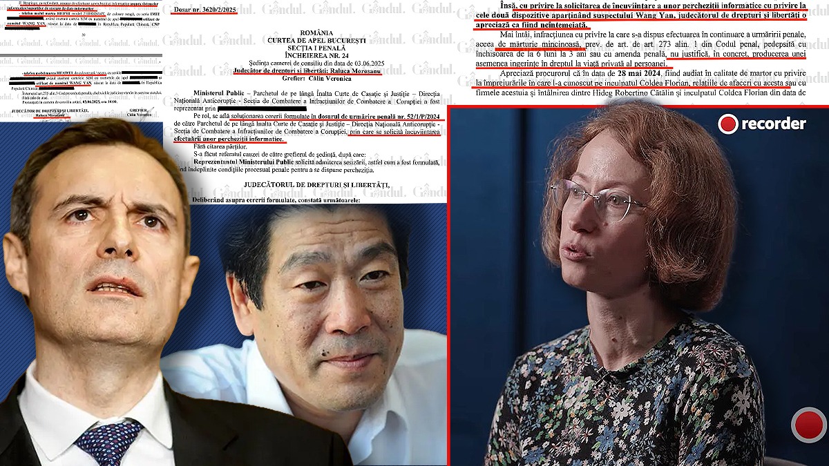 Judecătoarea Raluca Moroșanu, „eroina” Recorder, este cea care a oprit percheziția informatică a DNA în dosarul Coldea 2. Procurorii DNA nu au putut extrage probe din conversațiile clandestine între un controversat afacerist chinez și fostul prim adjunct SRI, deși aveau telefoanele. Gândul publică documentul