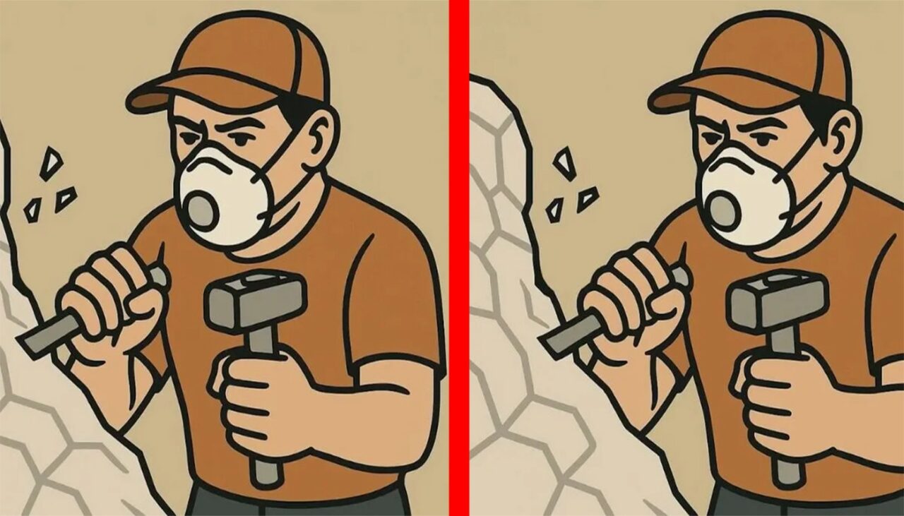 Test de perspicacitate | Identificați 3 diferențe între cei doi sculptori din imagine