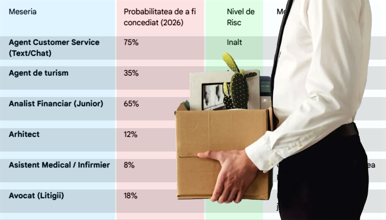 Ce probabilitate există să fii concediat în 2026, în funcție de job-ul tău. Care sunt cele mai vulnerabile meserii