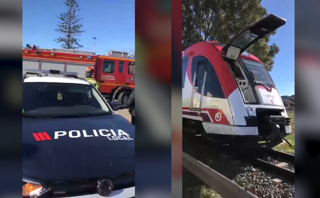 Un nou accident feroviar în Spania. Un tren a fost lovit de o macara în Cartagena și mai mulți oameni au fost răniți