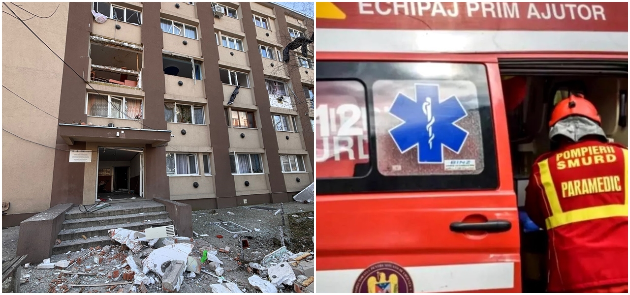 Explozie puternică într-un bloc din Buzău. O persoană a fost rănită