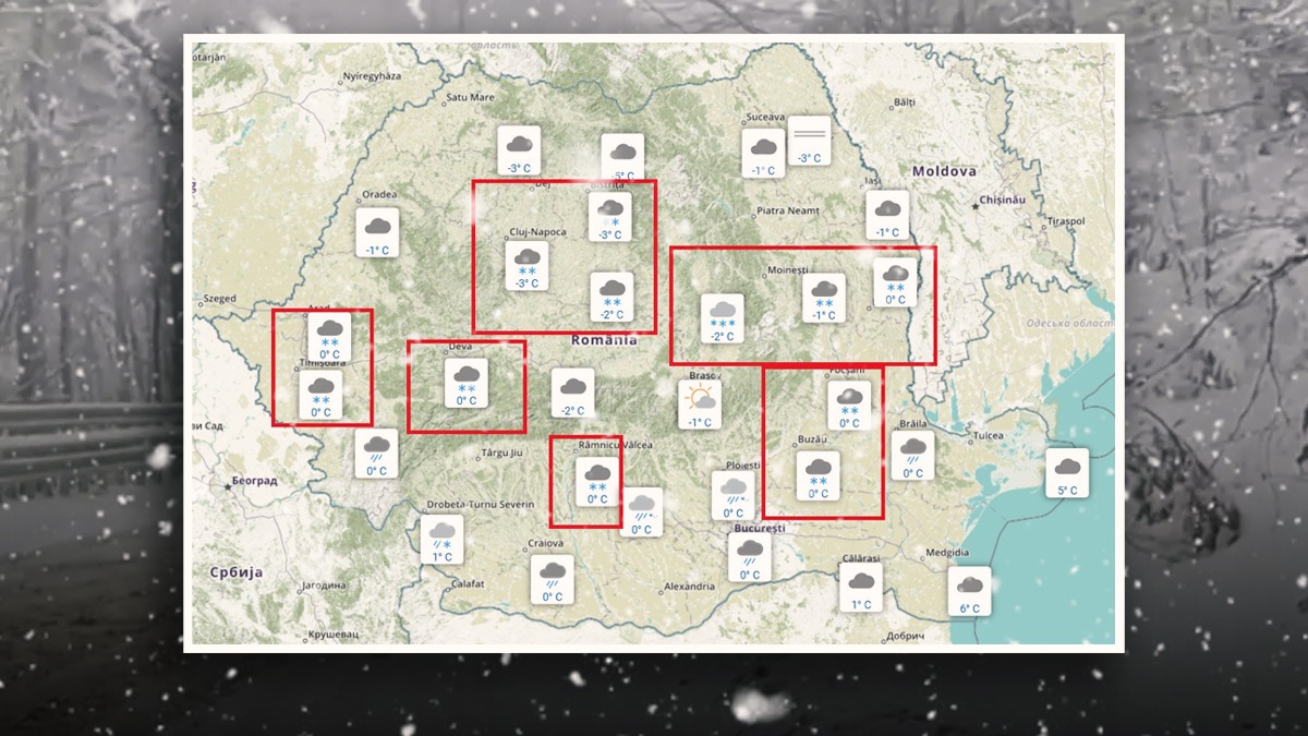 Lapovița și ninsoarea cuprind cea mai mare parte a României. ANM, pentru Gândul: „Condiții semnificative de polei”
