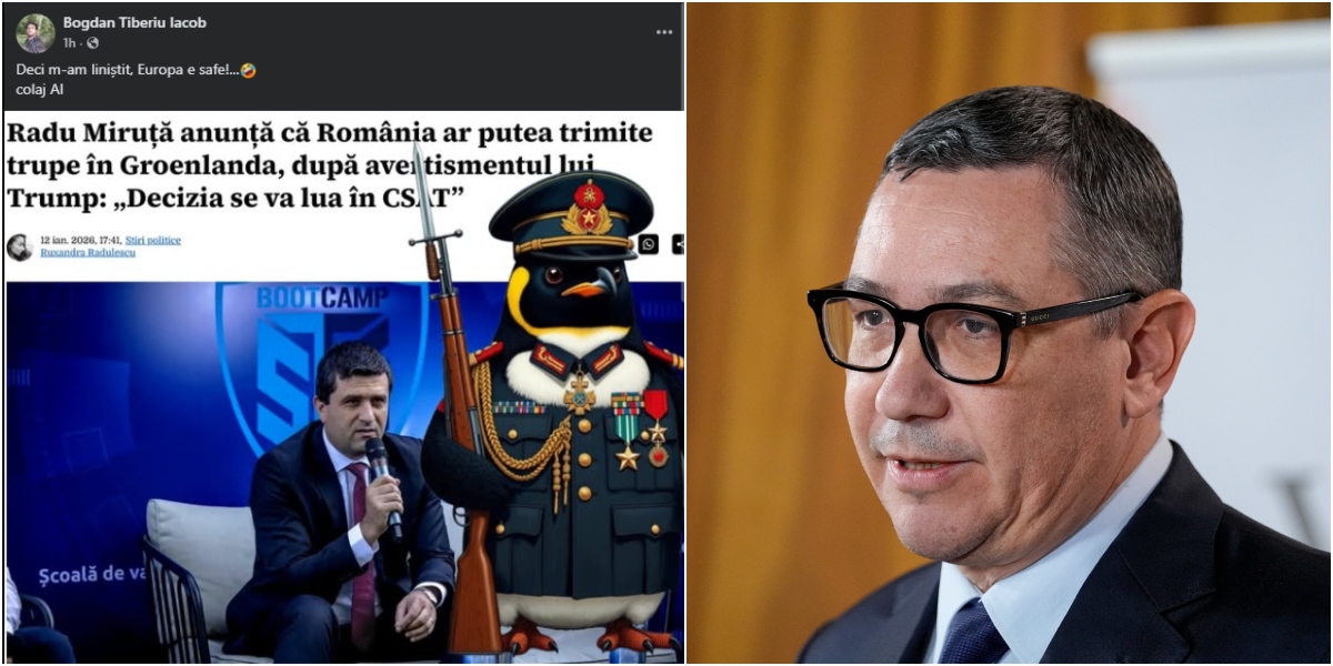 Știrea Gândul despre scenariul lui Miruță privind Groenlanda a devenit virală. Reacția lui Ponta: „Sunați la 112 – să vină Salvarea”