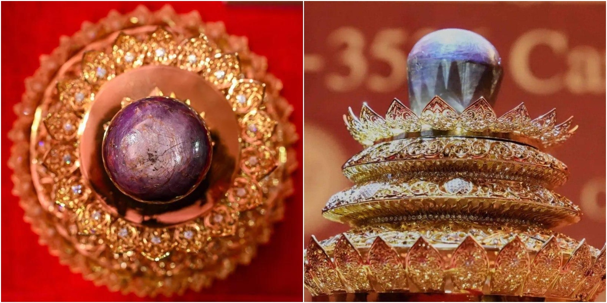 Cel mai mare safir din lume „Steaua Pământului”, dezvăluit cu mare fast în Sri Lanka. Cât valorează fabuloasa bijuterie