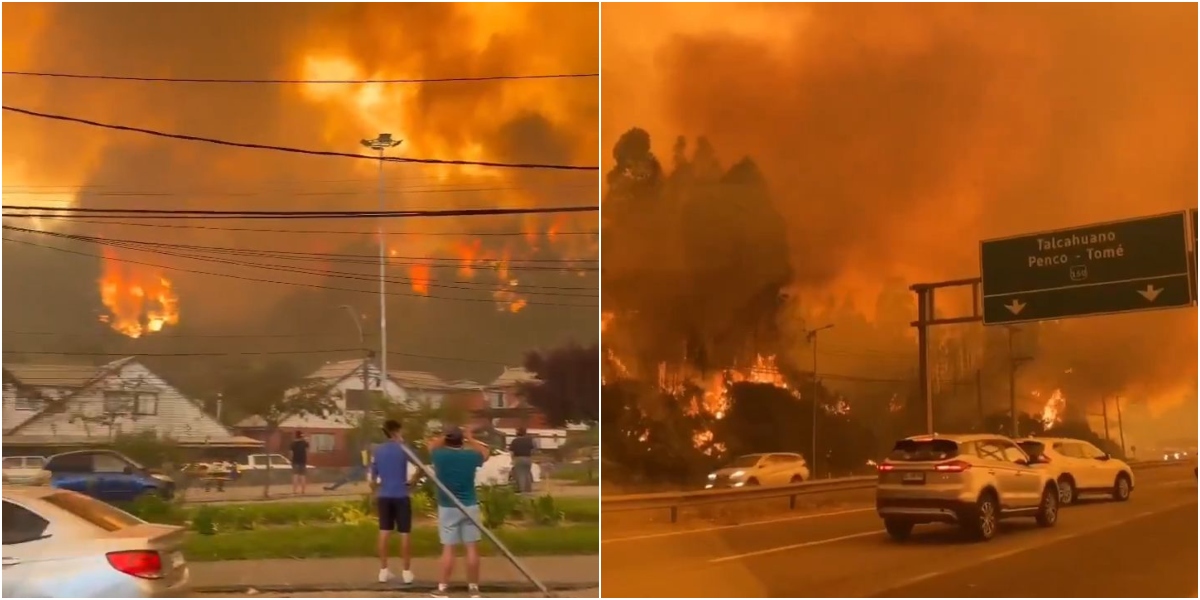 Iadul pe pământ în Chile: 15 morți, 20.000 de oameni evacuați. Președintele declară stare de catastrofă