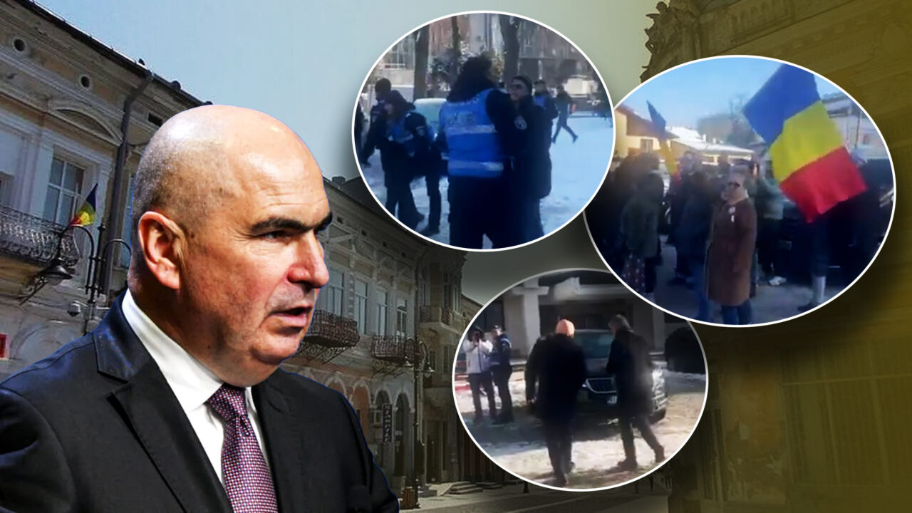 Ilie Bolojan a fost salvat de furia protestatarilor din Botoșani de Serviciul de Protecție și Pază. Premierul a fugit pe ușa din spate a primăriei