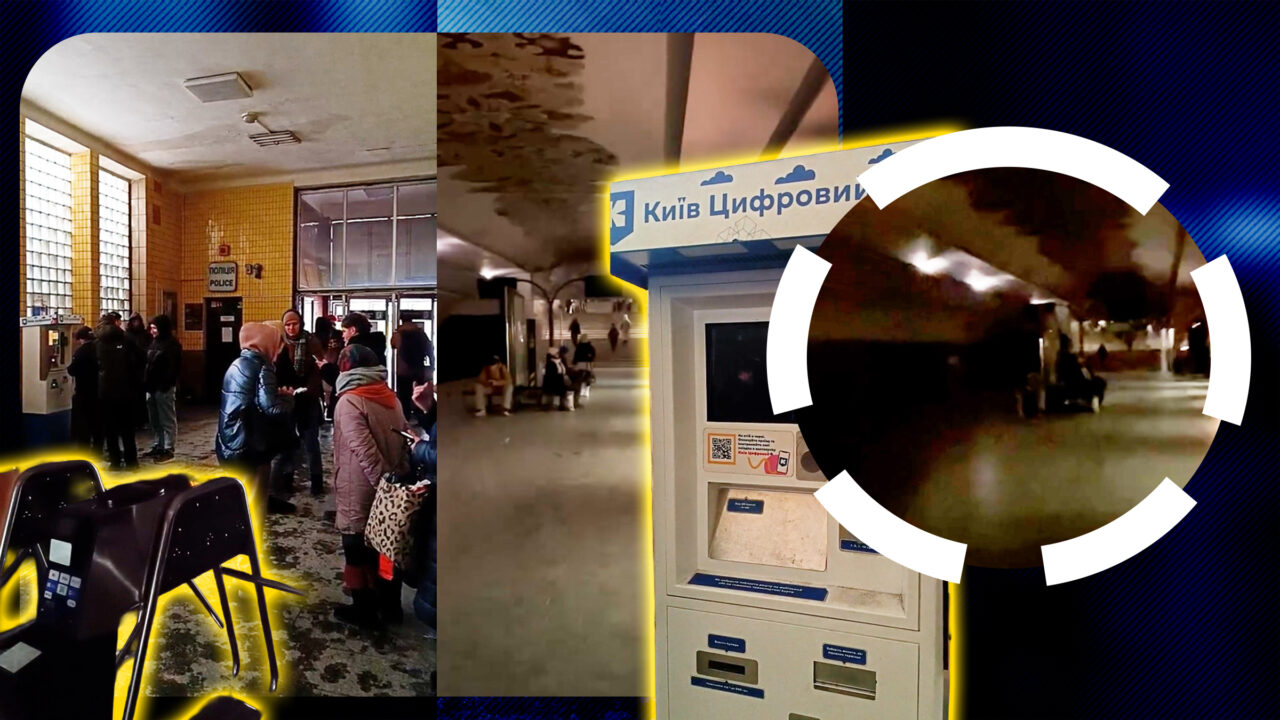 Imagini de la metroul din Kiev, după blackoutul care a afectat toată țara