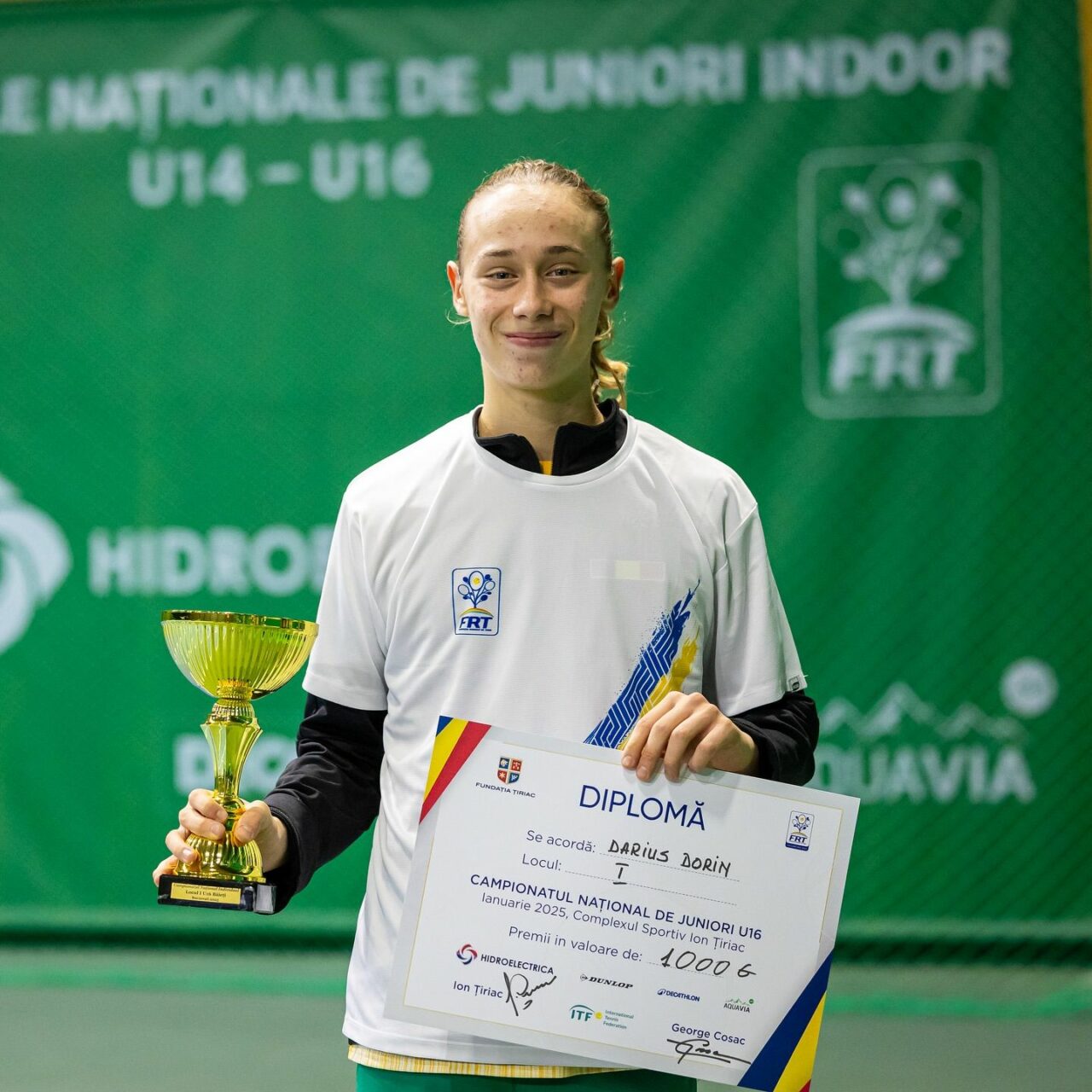 Darius Dorin, campion național la tenis U16. La turneu au asistat nume uriașe, ca Ion Țiriac și Ilie Năstase