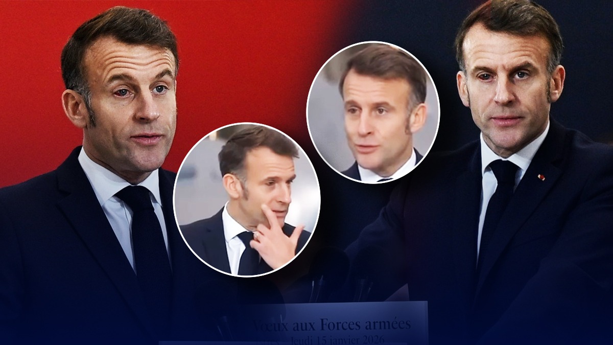 După ce a fost pălmuit de soție la scara avionului, Macron a apărut în fața trupelor franceze cu un ochi roșu