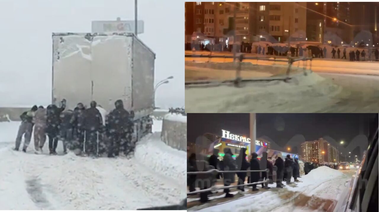 Haos din cauza ninsorilor. Moscova este blocată, transportul public este aproape paralizat