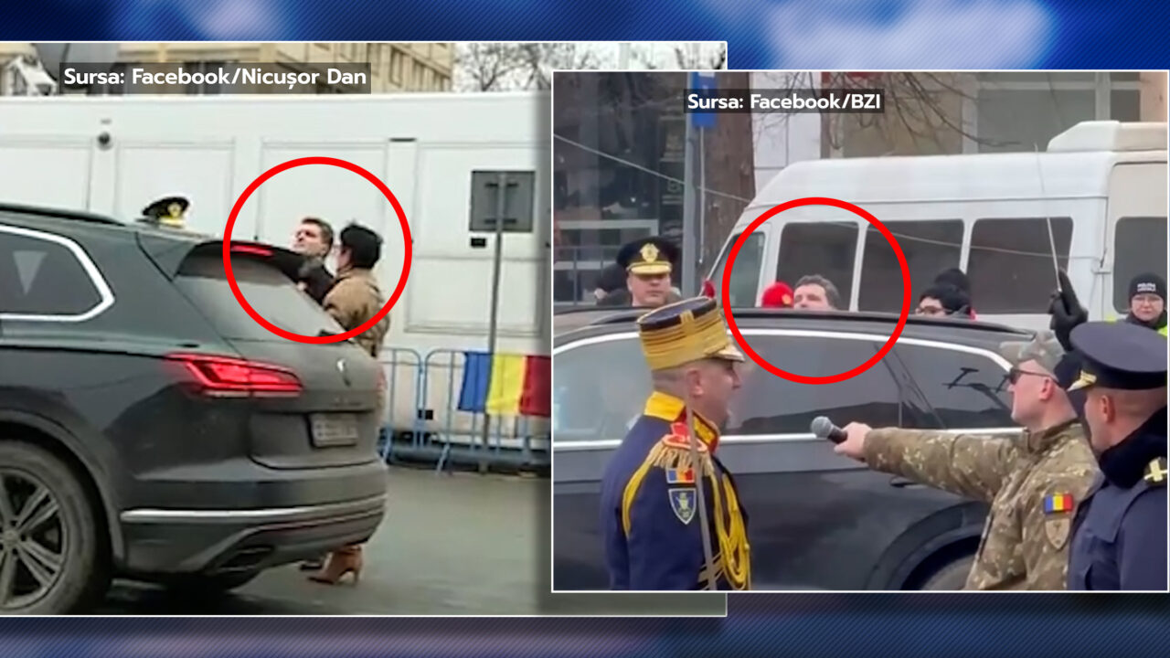 Momente comice cu Nicușor Dan la Iași. A primit onorul în timp ce era blocat de propria mașină și s-a ridicat pe vârfuri să vadă ce se întâmplă. Delia Dinu, de la protocol, i-a explicat în repetate rânduri ce are de făcut