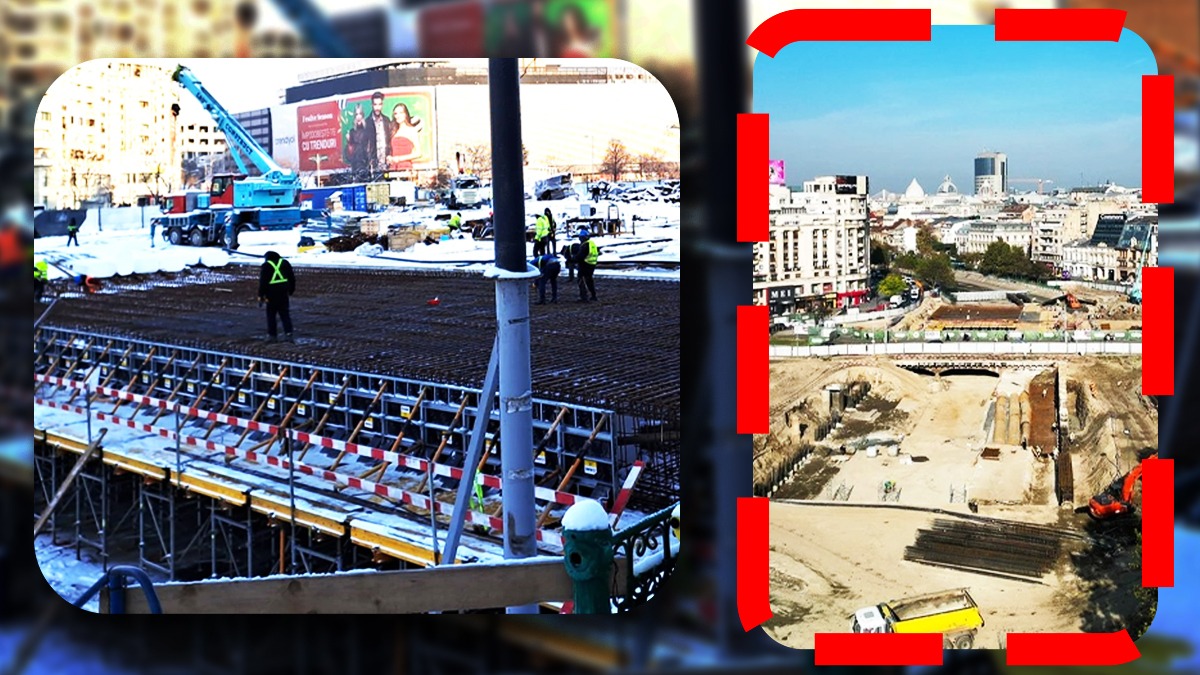 Muncitorii s-au întors pe șantierul de la Planșeul Unirii. Cum arată și în ce stadiu este proiectul de consolidare: „Au fost livrați banii necesari”