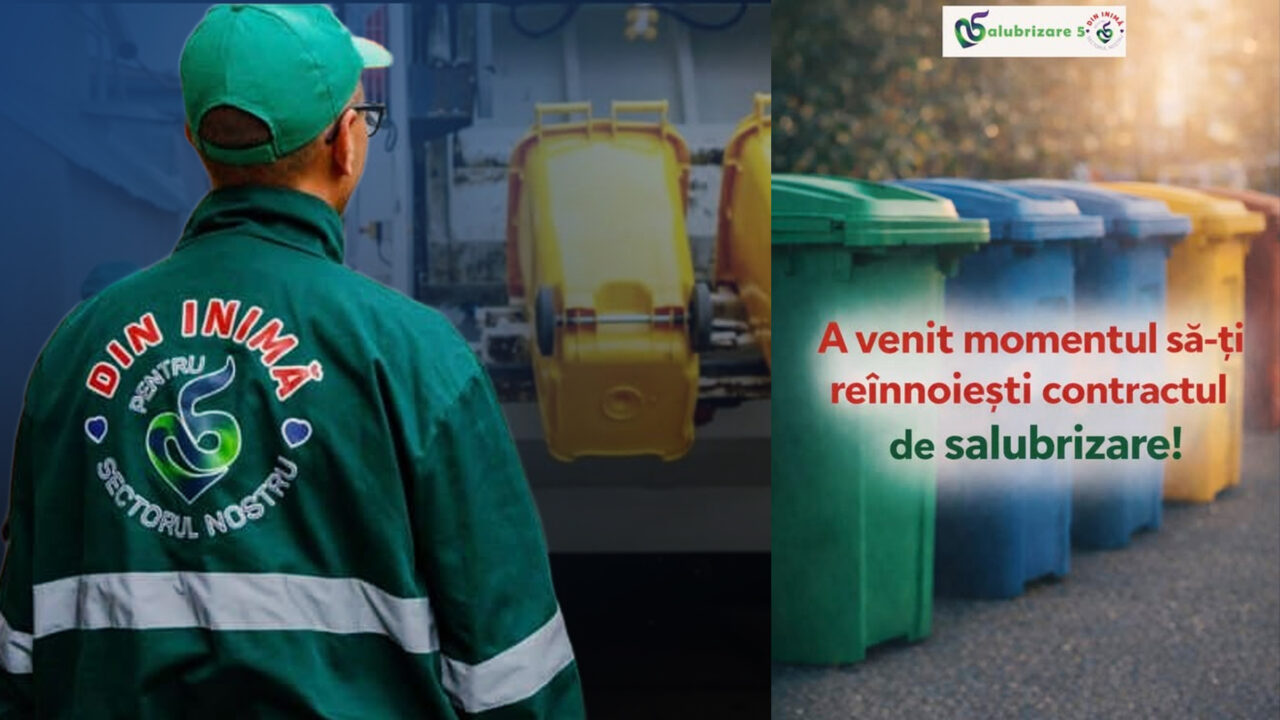 (P) Anunț important pentru locuitorii Sectorului 5. Contractul de salubrizare trebuie reînnoit până la 1 februarie
