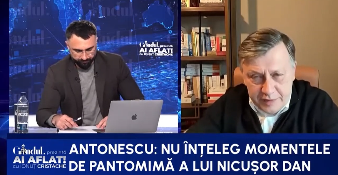 Crin Antonescu demolează politica externă a lui Nicușor Dan. “Problema gravă este absența oricărui proiect și element de discurs“