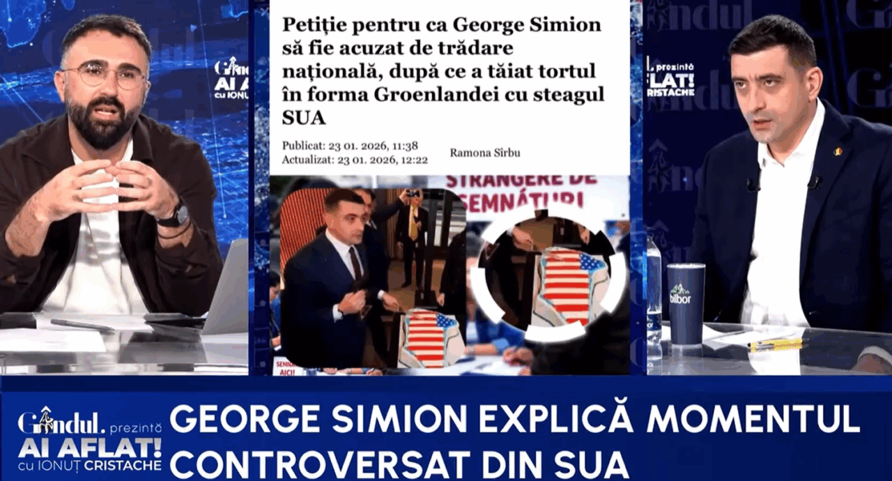 George Simion explică scena cu tortul: Calea noastră este alături de Statele Unite