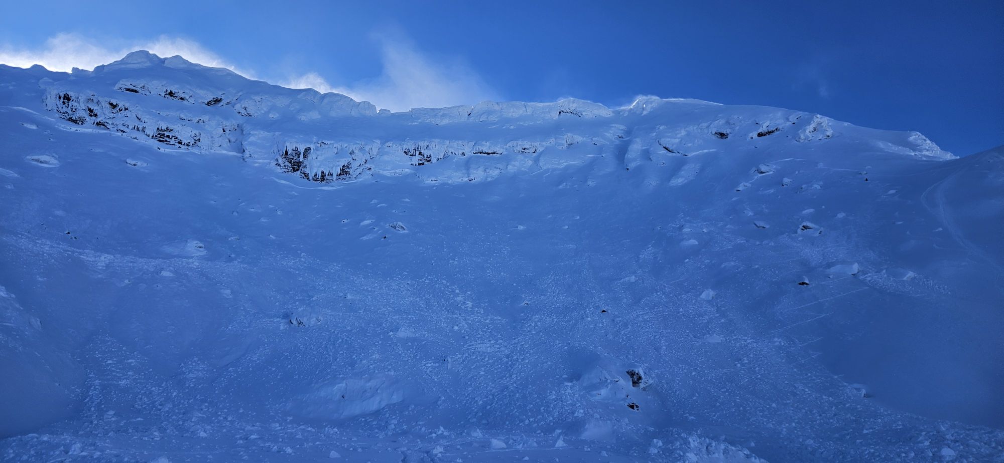 Avalanșe spontane în Munții Făgăraș