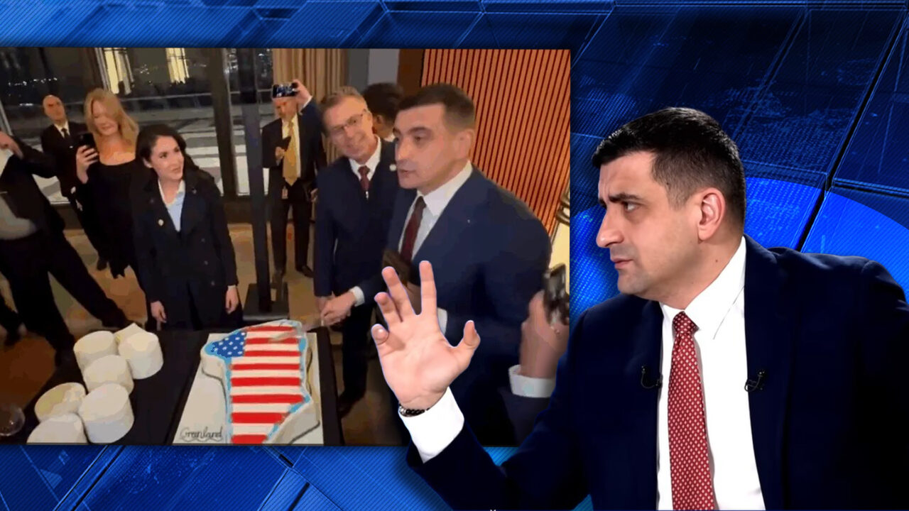 George Simion, la prima apariție după tăierea tortului în forma Groenlandei. „Când ești la Roma te comporți ca romanii”/”Totul a fost în spirit de glumă”