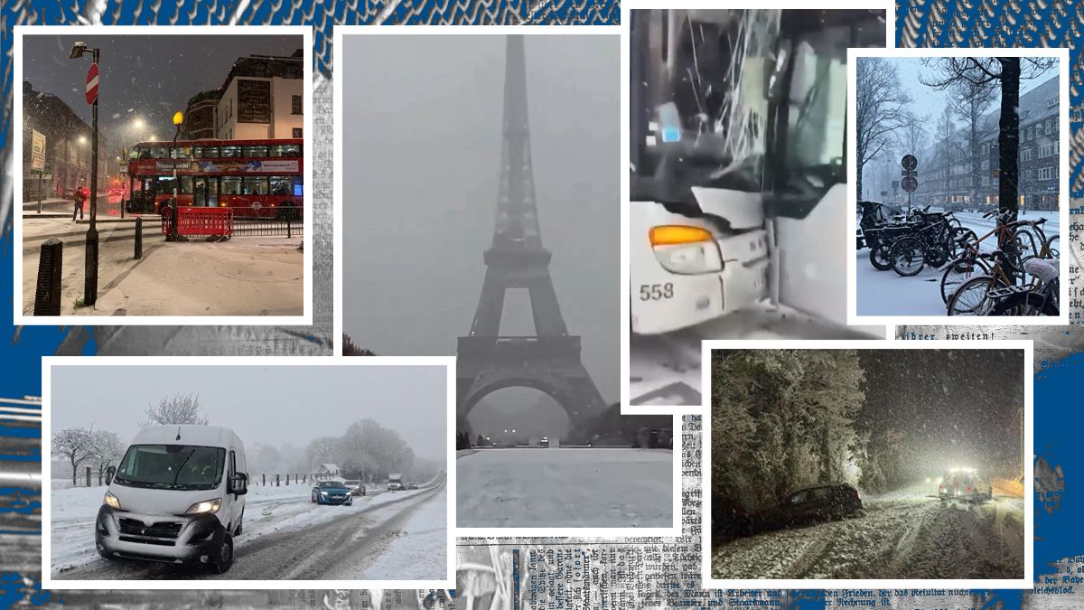 Episod de iarnă severă provoacă haos în Franța, Olanda, UK, Irlanda și alte 6 state. Zboruri anulate, trafic oprit, școli închise, ninsori abundente