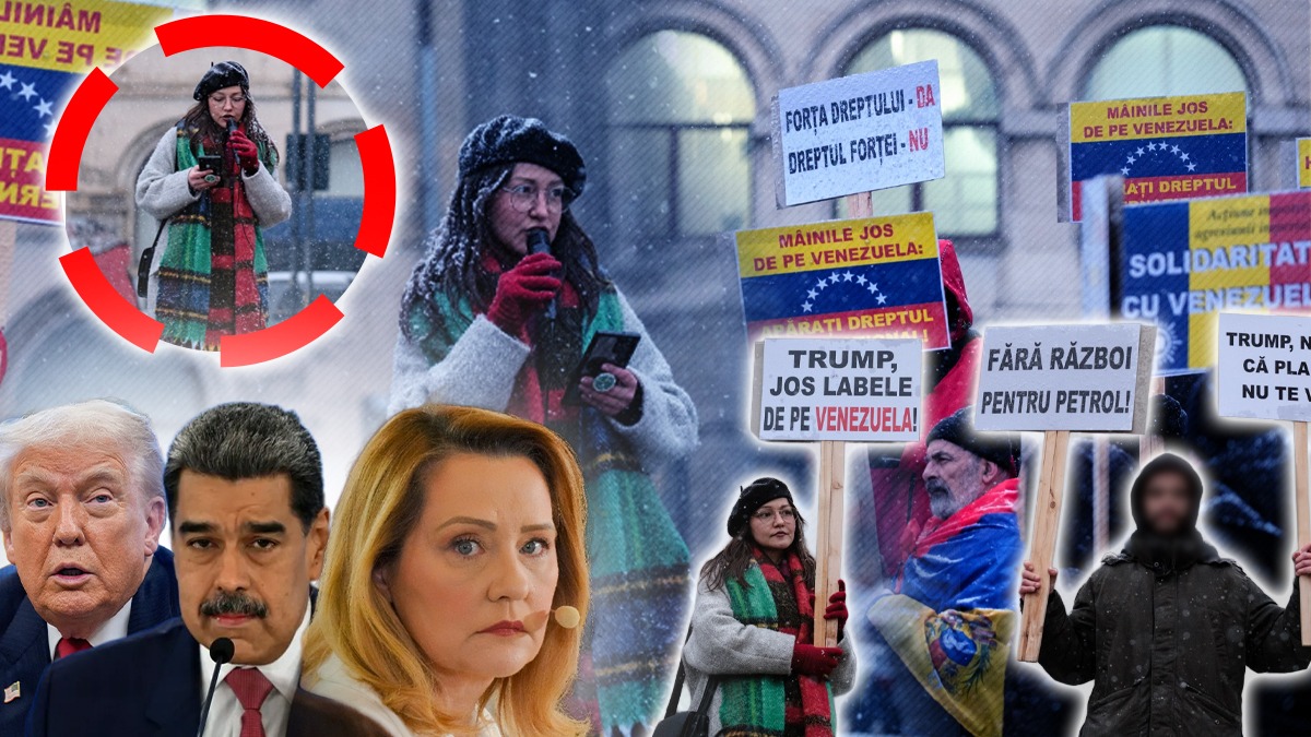 Fiica Elenei Lasconi protestează în Piața Universității față de capturarea lui Maduro. “Trump, jos labele de pe Venezuela”