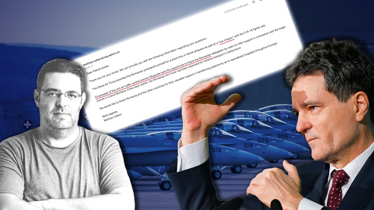 Patrick Andre de Hillerin îi explică lui Nicușor Dan de ce „cascadoria” de PR în aer s-a sfârșit în dezastru: „Purtătorul de cuvânt al Armatei Elvețiene reconfirmă informațiile publicate inițial”