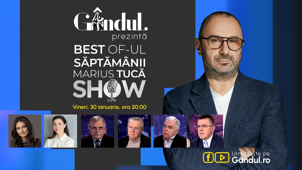 Gândul prezintă Best of Marius Tucă Show – vineri, 30 ianuarie, de la ora 20.00