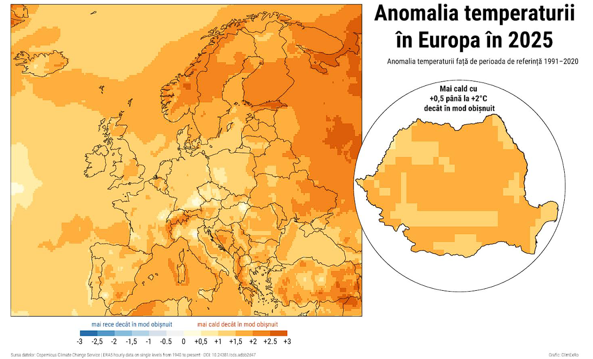 2026, anul provocărilor climatice? 2025 a marcat un moment critic pentru clima din Europa, iar România nu a făcut excepție. „Nu este o anomalie, ci continuarea unui trend periculos”