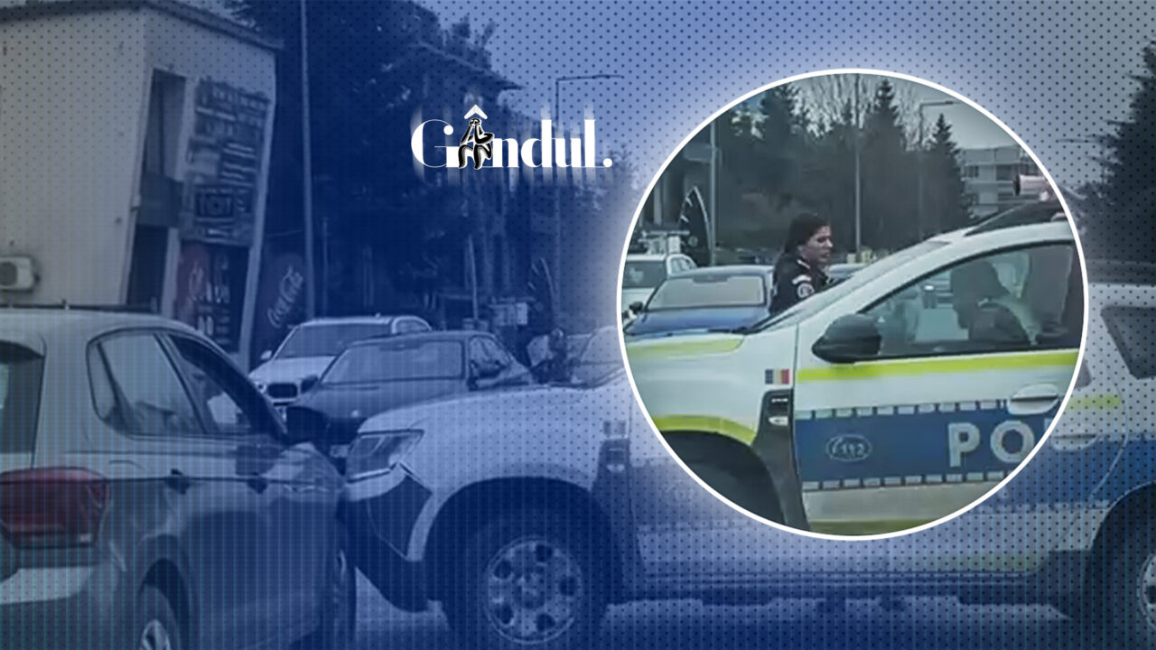 Accident pe bulevardul Pipera. O mașină de Poliție, lovită de un autoturism