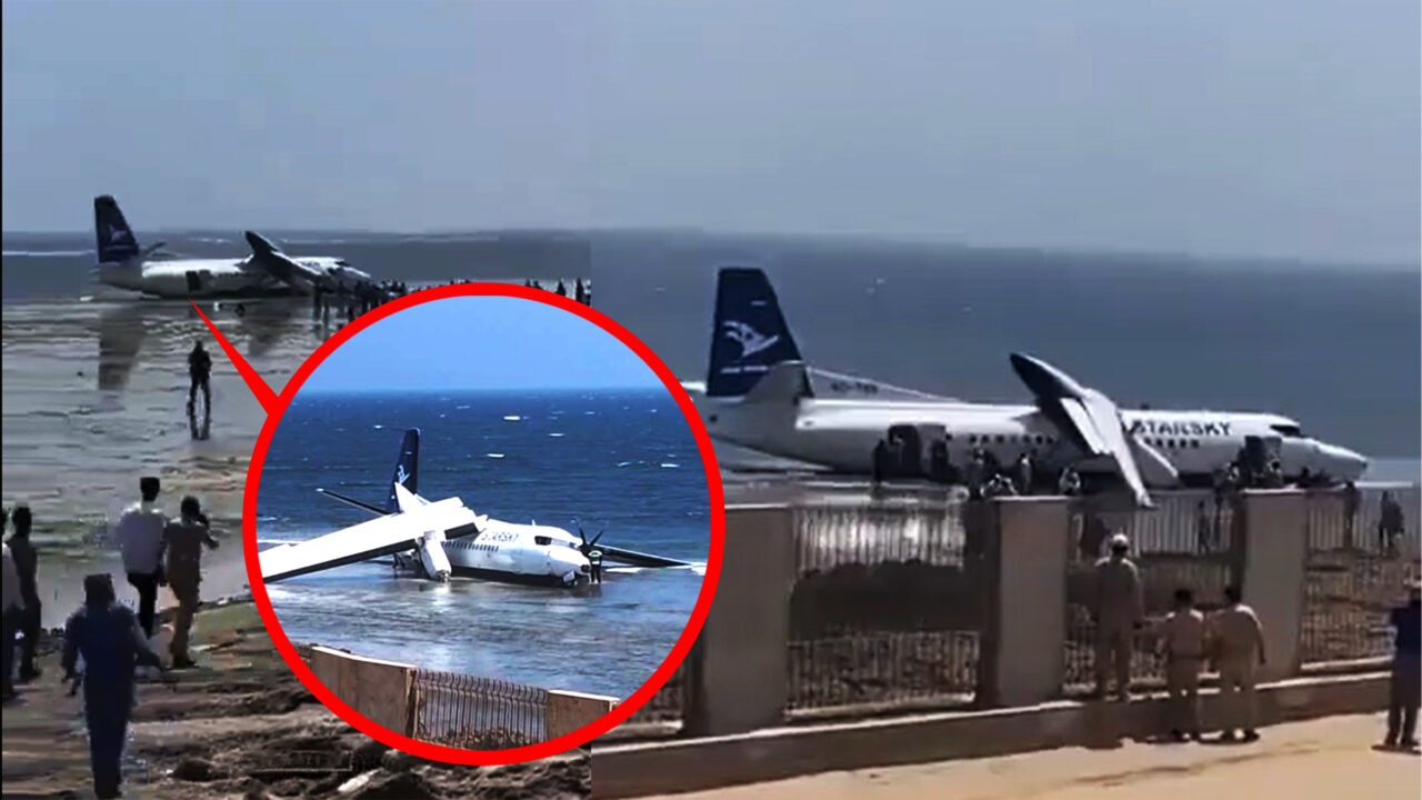 Un avion de pasageri a ajuns pe țărmul Oceanului Indian după o aterizare forțată, la doar 15 minute de la decolare