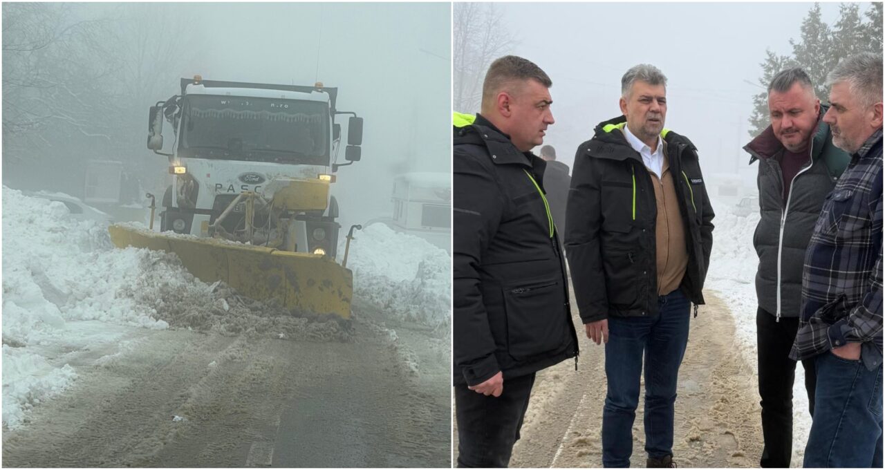 Marcel Ciolacu a ieșit pe teren alături de echipele de intervenție, după ninsorile abundente: „Se intervine pentru remedierea situației”