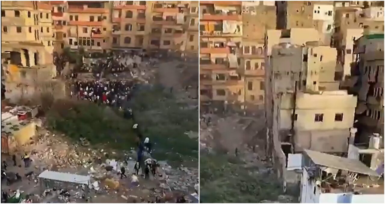 Momentul terifiant când o clădire din Tripoli se prăbușește. Cinci morți și alte zeci de persoane dispărute