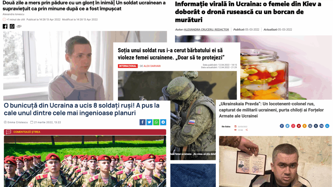 4 ani de război în Ucraina dintr-o altă perspectivă: titlurile antologice din presa românească. De la murăturile care au doborât drona rusească la capra eroină și bătrânica-ucigașă cu prăjituri otrăvite