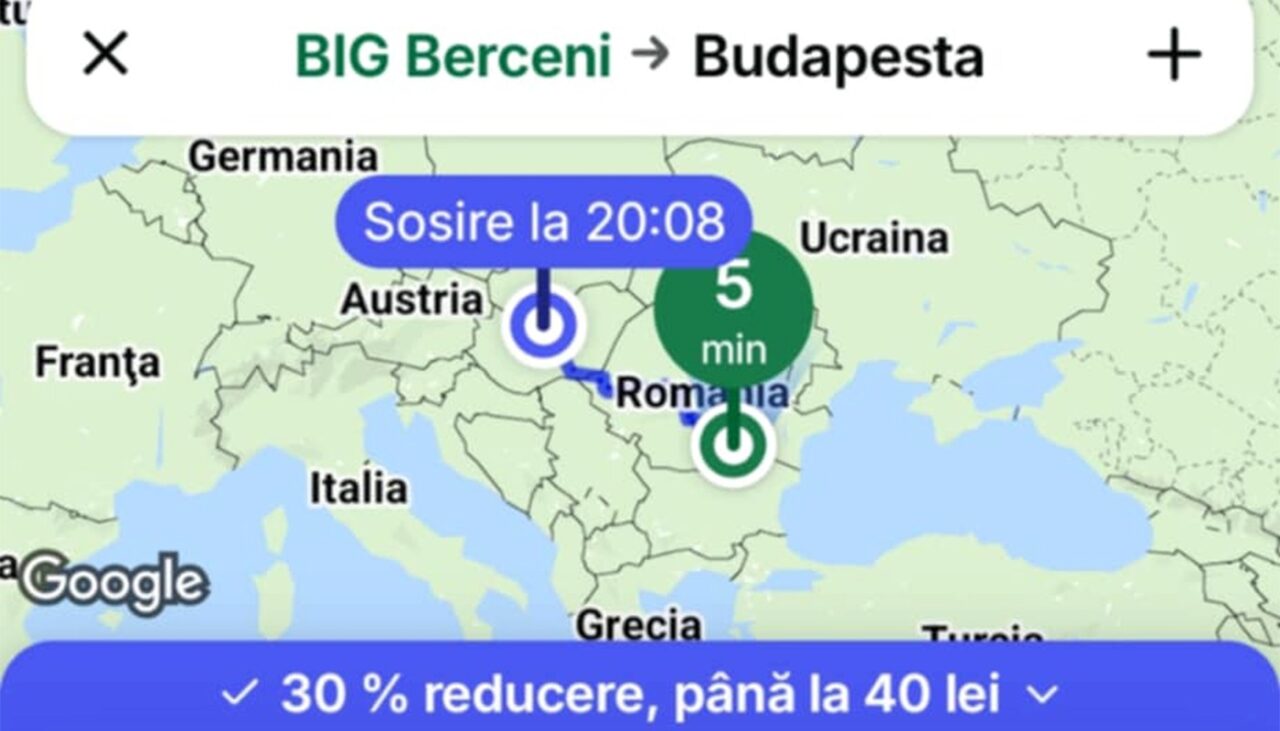 Cât a plătit un client BOLT pentru o cursă din Berceni în Budapesta. La ce oră a ajuns
