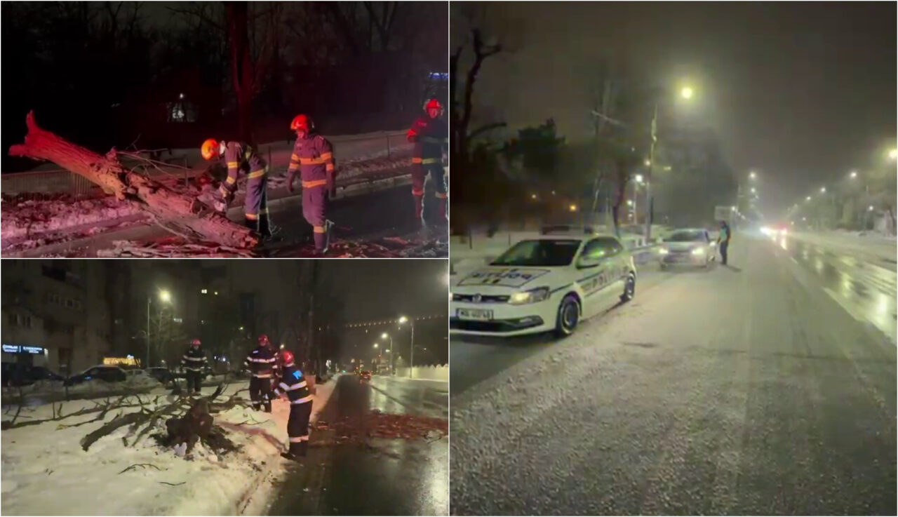 Cod galben de ninsori în București și alte 17 județe din țară. Autoritățile au acționat pe tot parcursul nopții