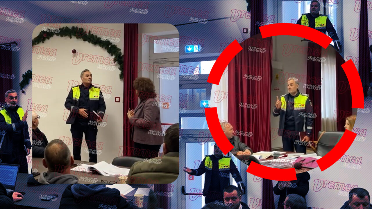 Scenă suprarealistă într-o primărie din Vaslui. Un polițist chemat să stingă un conflict, i-a „urecheat” pe primar și pe consilieri cu un discurs memorabil: „Am pretenții de la dumneavoastră”