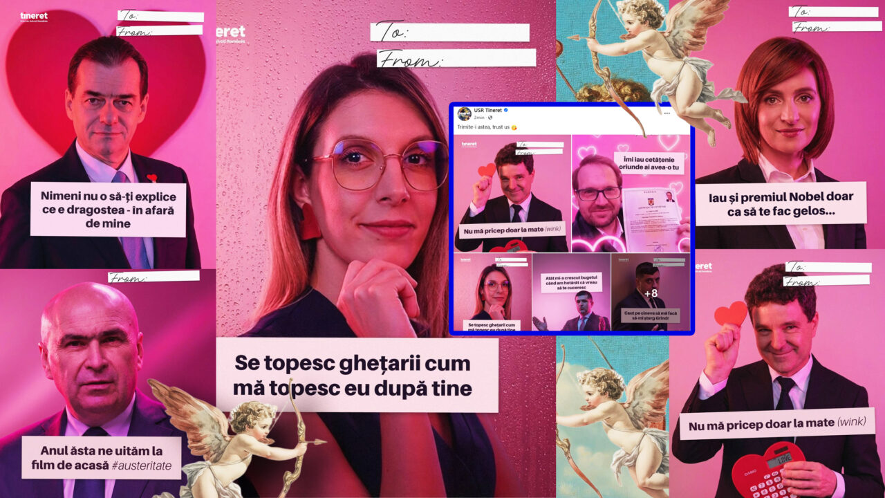 De la USR, cu dragoste. Nicuşor Dan: „Nu mă pricep doar la mate”/Diana Buzoianu:”Se topesc gheţarii cum mă topesc eu după tine”/Bolojan: „Ne uităm la film de-acasă” că e austeritate
