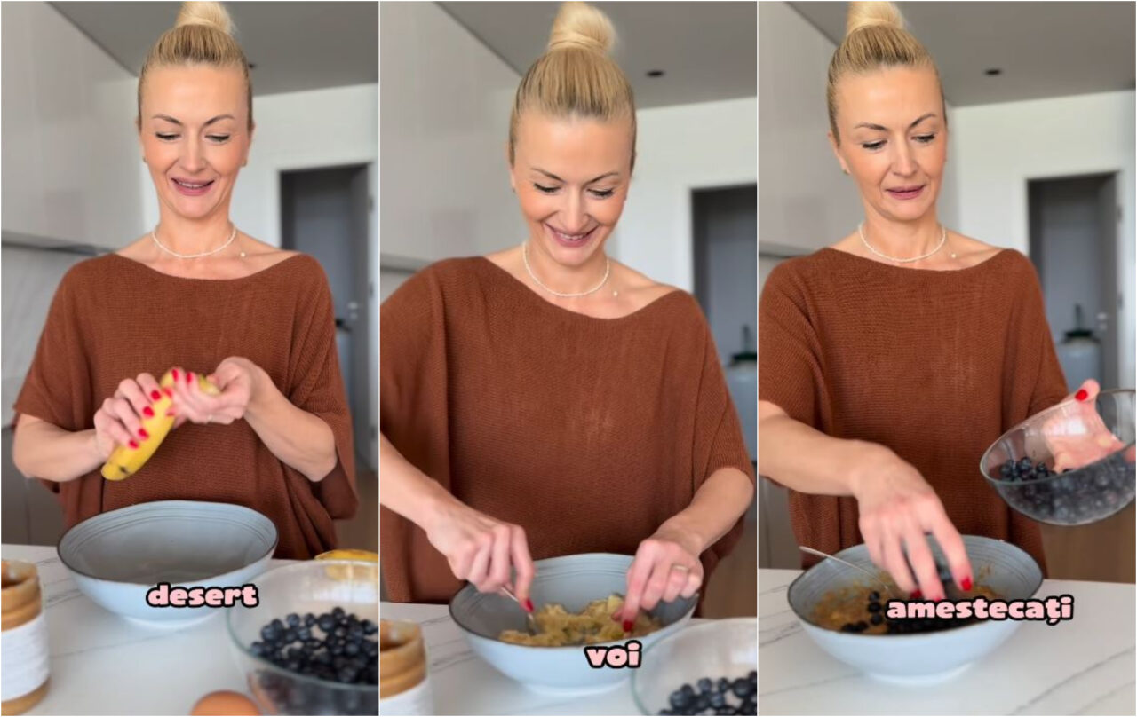 Cu pregătește Elwira Petre o rețetă sănătoasă de brioșe cu afine și banane, pentru un mic dejun slab caloric