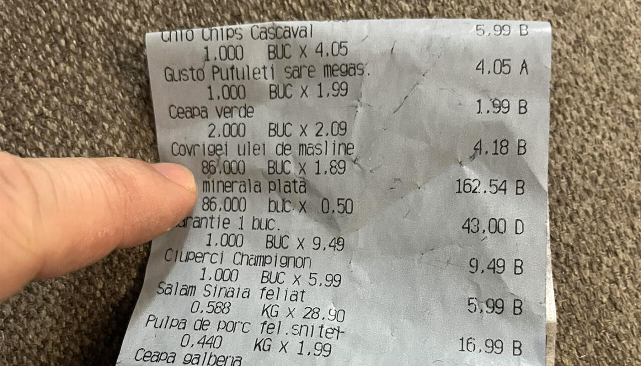 Cum a ajuns un ieșean să plătească 162 lei pentru o singură sticlă de apă la 0.5 litri, în LIDL