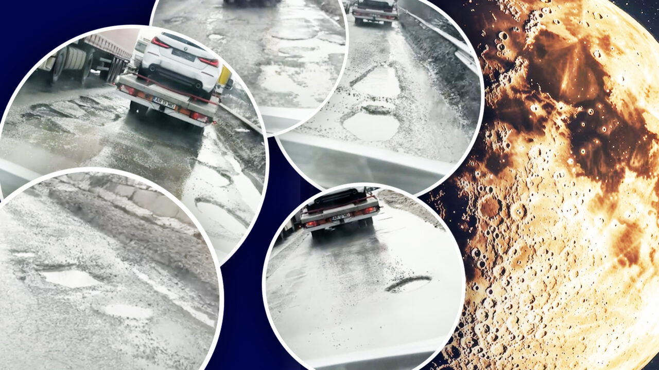 Bun venit pe „Lună”! Centura Capitalei pare a fi lovită de asteroizi, după trei episoade de ninsoare. Acestea sunt imaginile rușinii de pe drumul din jurul Bucureștiului