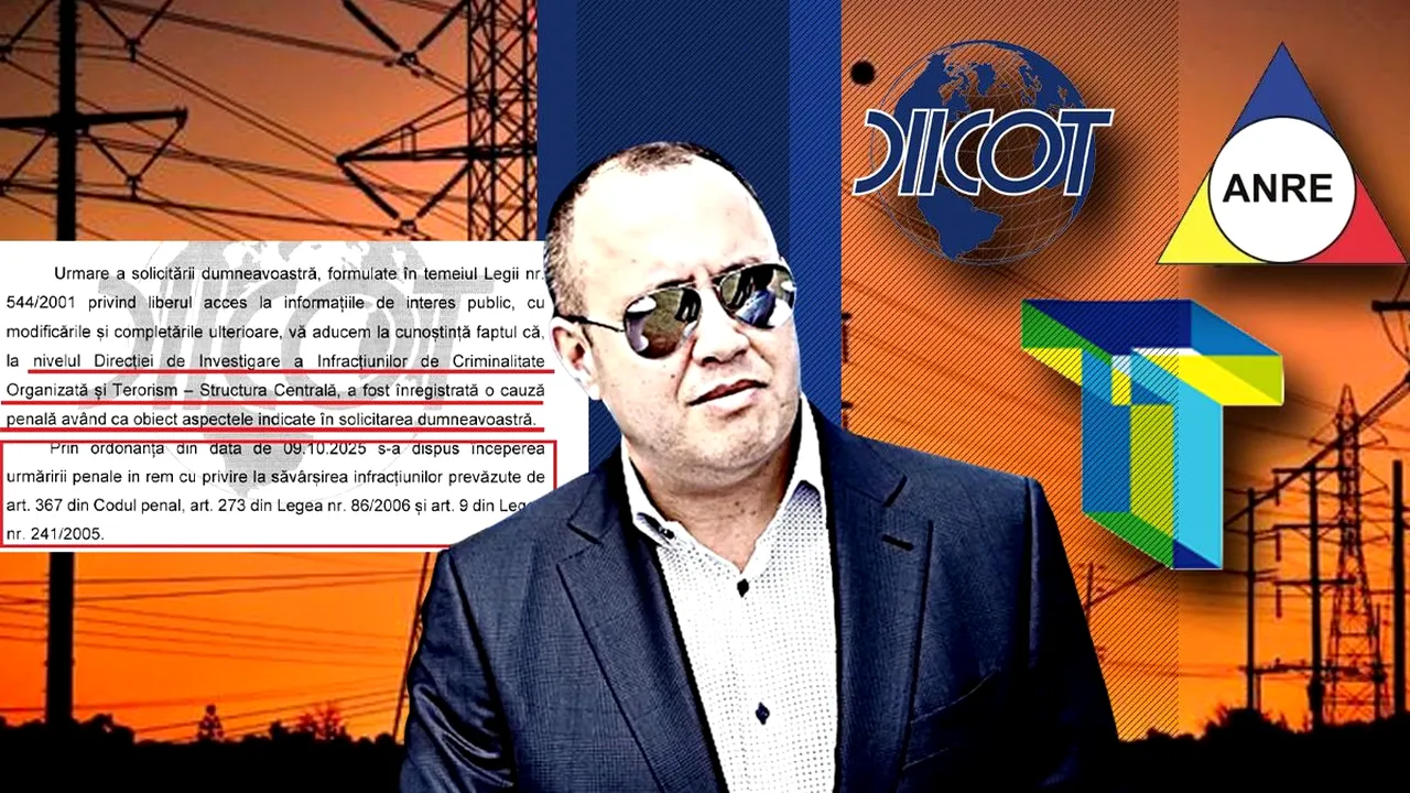 DIICOT cercetează un mare furnizor de energie pentru spălare de bani prin creșterea artificială a prețurilor la electricitate 