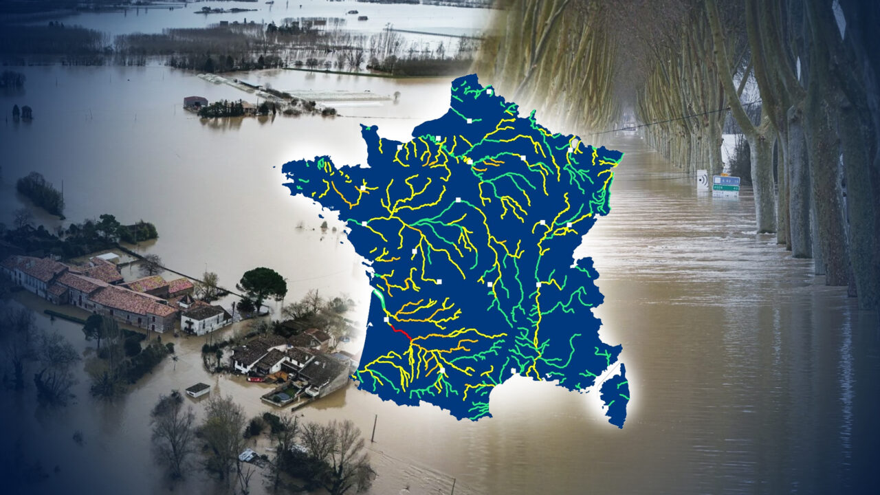 Inundații generalizate fără precedent în Franța. Aproximativ 80 de departamente sunt în alertă maximă simultan