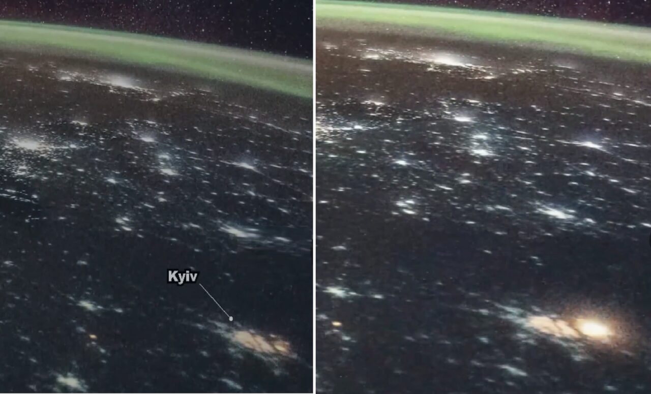 Imagini din spațiu cu Kievul bombardat cu rachete rusești. NASA a publicat filmările